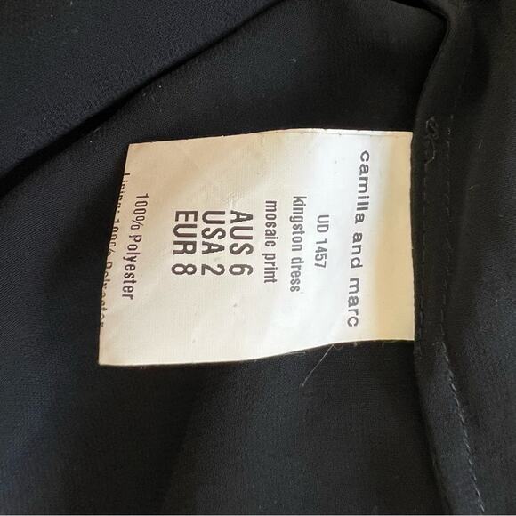 Camilla & Marc Kingston Mosaic Print Blue Dress Size 2 - Picture 12 of 15